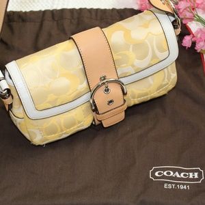 Yellow Coach Purse M04U-1852 Soho Optic Signature